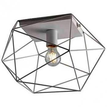 Plafoniera Abraxas Blanca E27 60W Diseño Geométrico 41x30x27cm