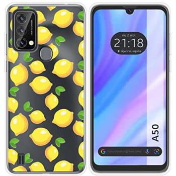 Funda Silicona Transparente Personalizada para Blackview A50 con Diseño de Limones