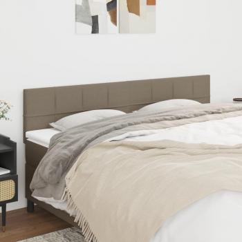 Cabeceros 2 unidades tela gris taupe 80x5x78/88 cm vidaXL