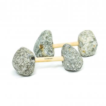 Gym Stick fitrocks único Mancuernas, Unisex, Fitrocks, Granite/Birch, 4 kg