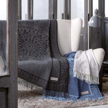 NafNaf linge de maison Plaid Marble Azul 130 x 170 cm