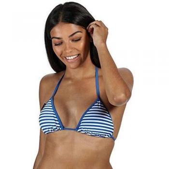 Regatta Aceana-Top De Bikini De Tirantes Swimwear, Mujer, Strong Blue Stripe, 10