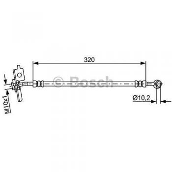 Tubo de freno BOSCH 1 987 481 870 - Latiguillo de freno, alta calidad, fabricación precisa, resistencia a la presión y temperaturas extremas, compatible con múltiples modelos de vehículos
