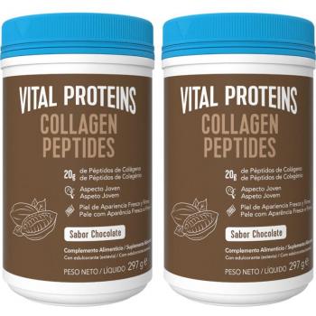 Vital Proteins Chocolate 594g - Pack Doble Promocional con 2 Envases de 297g cada uno