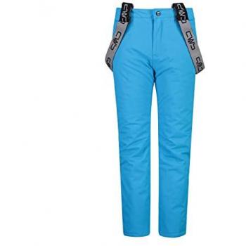 Pantalón largo CMP Salopette Twill Ski azul claro turquesa infantil - 3