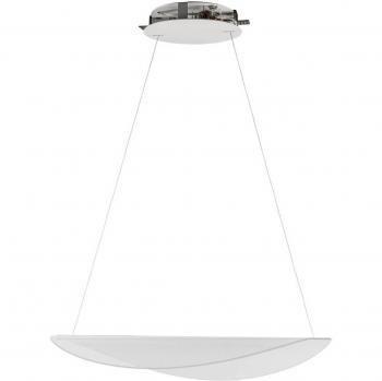 Lámpara colgante LED Stilnovo Diphy, blanca, longitud 75,6 cm