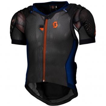 Chaqueta protectora para bicicleta Vanguard de Scott, negra y azul, black/lunar blue, extra-large