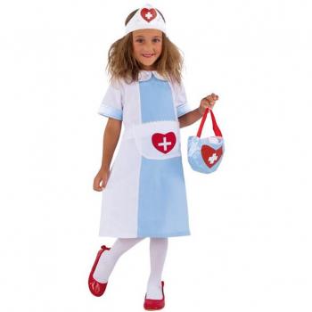 Disfraz de Enfermera Azul y Blanca para niña