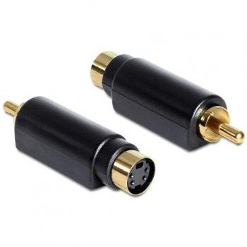 DeLOCK 65490 S-Video mini DIN RCA Negro adaptador de cable - Adaptador para cable