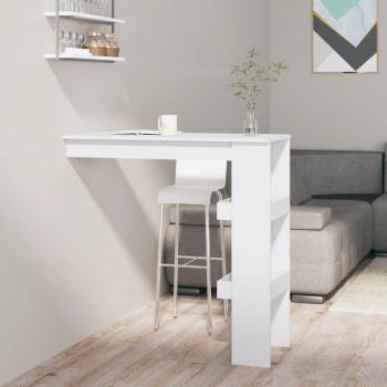 Mesa de bar de pared contrachapado blanco 102x45x103,5cm