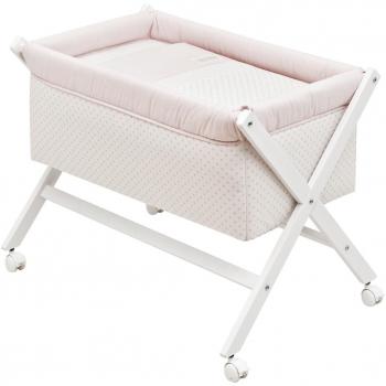 Cambrass Minicuna Tijera Madera, Star Rosa, 55 x 87 x 74 cm