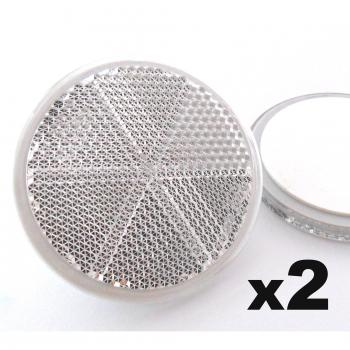 2x Reflector Redondo Ámbar Circular Autoadhesivo Trailer Caravana 50mm - Franqueo libre!