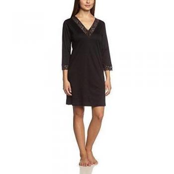 Hanro - Camisón de manga 3/4 para mujer, talla 48/50, color Negro 019