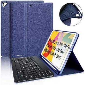 BAIBAO Teclado para iPad 10.2, Funda Teclado Inalámbrico para iPad 10.2/10.5 con Teclado Bluetooth Español,Funda para iPad con Teclado Desmontable