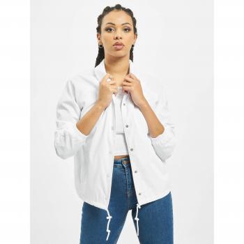 Urban Classics Women's Coach Jacket - White Lightweight Parka
