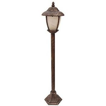 Farola de Jardín Exterior Rabalux Madrid IP43 Antiguo Dorado 1x60W Ø20cm H:105cm
