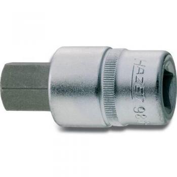 Inserto de llave de cubo HAZET 986-17, 1/2 (12.5 mm), hexagonal interno 17 mm, longitud 60 mm