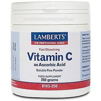 Acido Ascorbico Envase de 250 gr de Lamberts