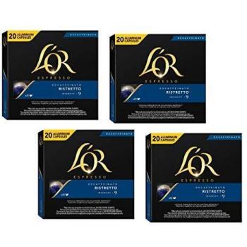 L'Or Espresso Café Cápsulas Ristretto Decaffeinato - 20 Cápsulas Compatibles Nespresso