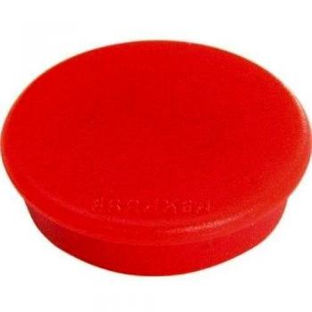 Imanes de Sujeción Rojos, 24 mm, Fuerza de Adhesión 300 g, Paquete de 10 Unidades