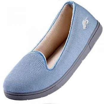 Wishcotton Light Breathable Slippers with Nonslip Sole - Light Blue - 7 UK