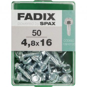 FADIX - Tornillo Autotaladrante Roscachapa Hexagonal 4.8x16mm Caja de 50 Unidades