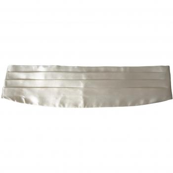 Dolce & Gabbana White Silk Cummerbund Belt for Men - Size M