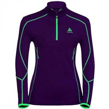Odlo Midlayer 1/2 Zip LA Molina Sudadera, Mujer, con Cesta de picado, Extra-Small