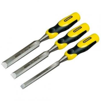 Stanley 2-16-887 Dynagrip Chisel-Set, Yellow/Black, 10-20 mm, Set of 3 Pieces