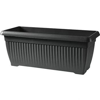 Maceta TERRA 44L - Alta Capacidad - Diseño Moderno - Color Antracita - Resistente a la Intemperie
