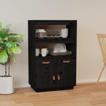 Aparador de madera maciza de pino 67x40x108,5 cm, Mueble de Almacenaje de Salón, Armarios con Puertas, Cajón de Madera, Buffet para salón Moderno, Armario