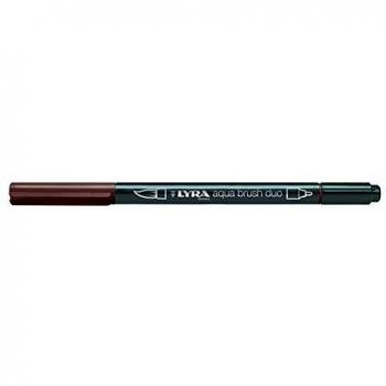 LYRA Aqua Brush Duo Rotulador acuarelable, Doble Punta, Sepia Oscuro, Sepia Dunkel