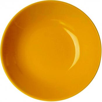 Excelsa Trendy Plato Hondo, de Cerámica, Amarillo, 20 x 20 x 4 cm