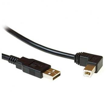 Cable USB 2.0 A macho - USB B macho (Angulado) 1,80m