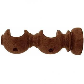 Riel Chyc 5430770 Soporte Madera Liso Abierto Doble 28x120 mm. Nogal, Multicolor, X-Large