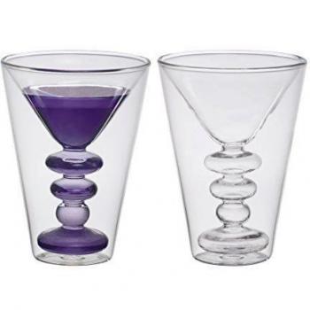 Bitossi Home BHV12670 Set 2 vasos Martini cóctel de vidrio borosilicatado doble cámara