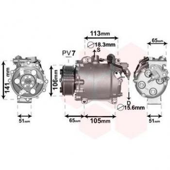 Compresor de aire acondicionado VAN WEZEL 2500K263
