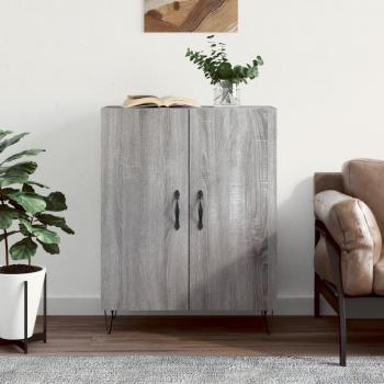 Aparador de madera de ingeniería 69,5x34x90 cm Mueble de Almacenaje de Salón, Buffet para salón, Armario Auxiliar, Armario de Almacenamiento en color gris Sonoma