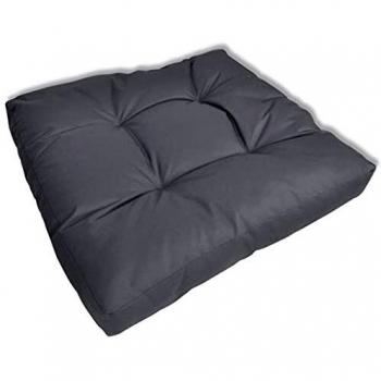Gray Fabric Pallet Cushion 60x60x12 cm