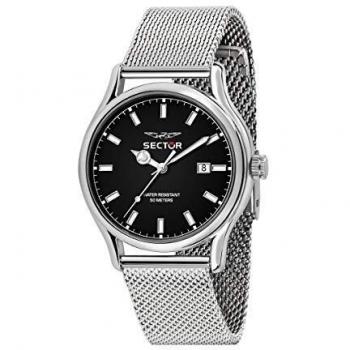 Sector R3253517023 Men's Multifunction Quartz Watch - Black Dial, Stainless Steel