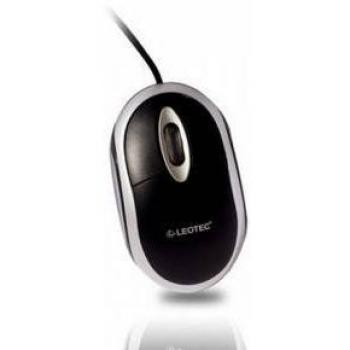 Leotec LEMOC09S - Ratón óptico 1000 dpi, USB, color plata