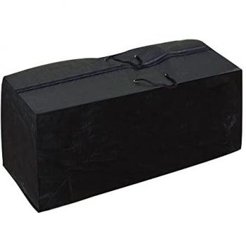 Funda Protectora de PVC Reforzado para Cojines de Jardín Negra 122 x 40 x 56 cm