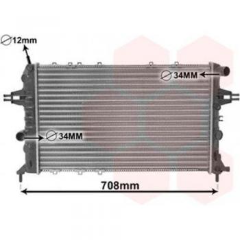 Radiador de Refrigeración del Motor Van Wezel 37002293 para Opel Astra G 2.0 (Kw99) y Diesel (1998-2004)