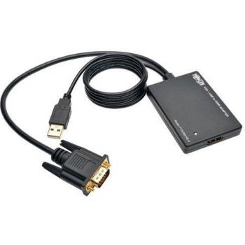 Adaptador Convertidor VGA a HDMI Tripp Lite P116-003-HD-U con Audio USB y Resolución 1080p