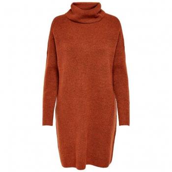 Vestido de manga larga Only Jana Cowlnck Wool Ginger Bread mujer