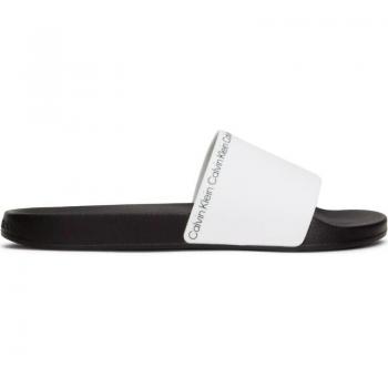 Chanclas Calvin Klein Pool - Chanclas de Hombre, color blanco, diseño moderno y elegante, material resistente al agua, suela antideslizante para mayor seguridad, logo de Calvin Klein en la parte superior