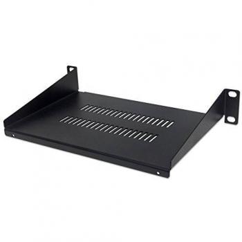 Estante Cantilever 1U de 10 con ventilación, profundidad 150mm, capacidad máxima 45kg, color negro