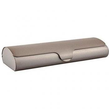 Estuche para gafas plano con cubierta de aluminio y cierre automático en diferentes colores