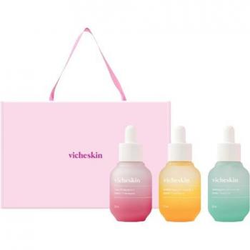 Pure Lotus Vicheskin Cell Ampoule Set - 3 Piece Skincare Serum Collection