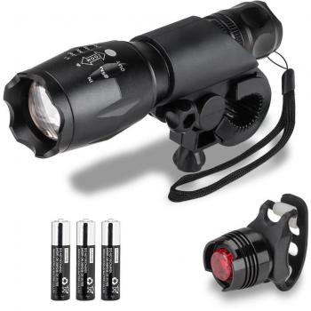 Linkax Luz de Bicicleta Luces para Bicicleta Luces Bici Linterna Bicicleta LED Luz Delantera Y Trasera Faro, 800 Lumen Linterna faros delanteros para Ciclismo Seguridad